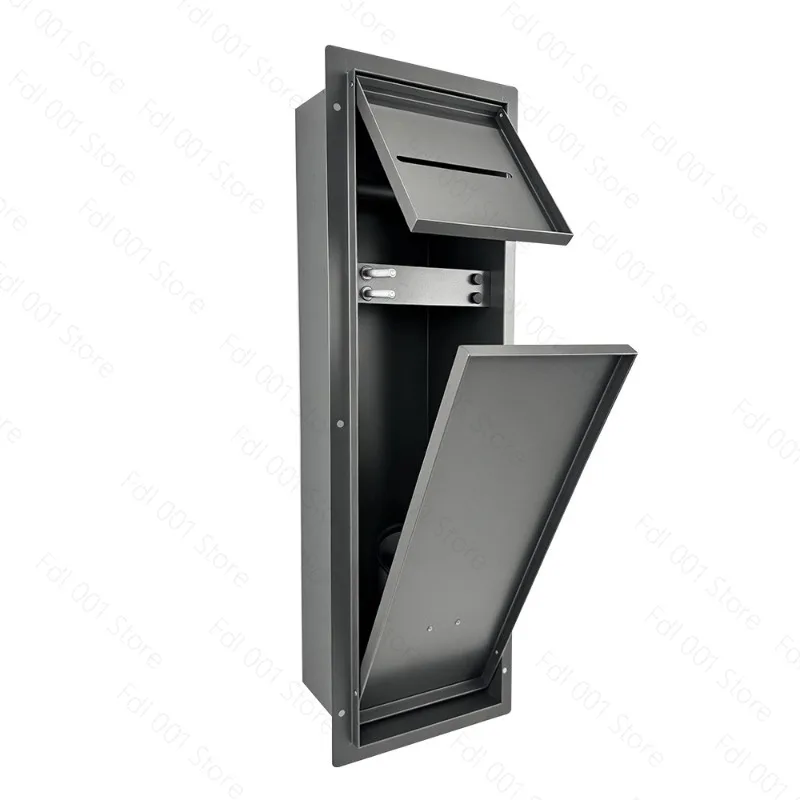 Hidden bathroom niche embedded tissue box toilet brush integrated stainless steel concealed