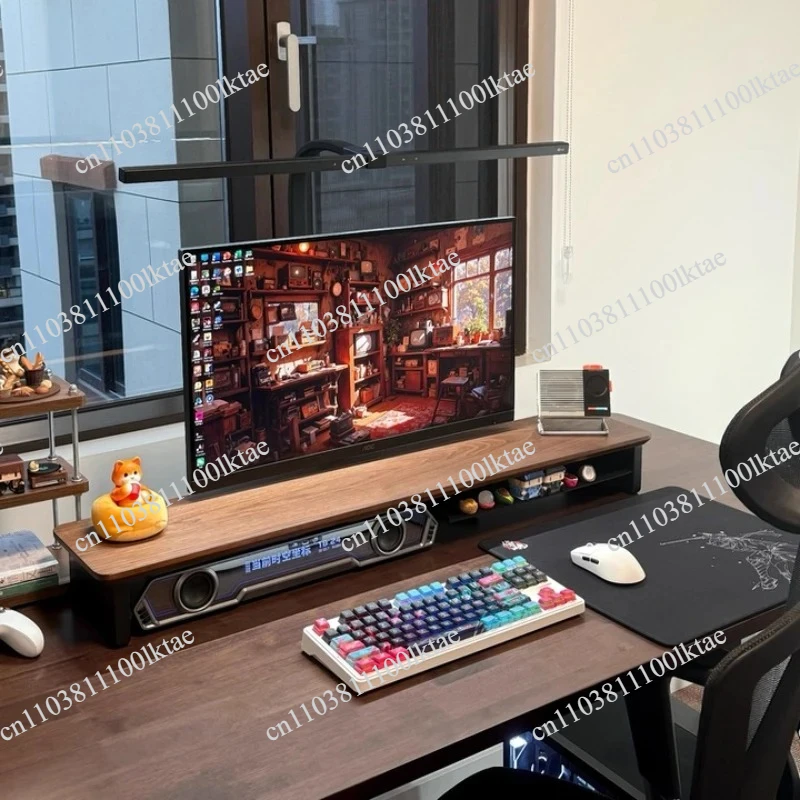 Sliding Tracks Computer Table Z3 Pro Modular Monitor Stand Solid Wood Desk Riser Shelf for Computers Ergonomic Modern Workspace