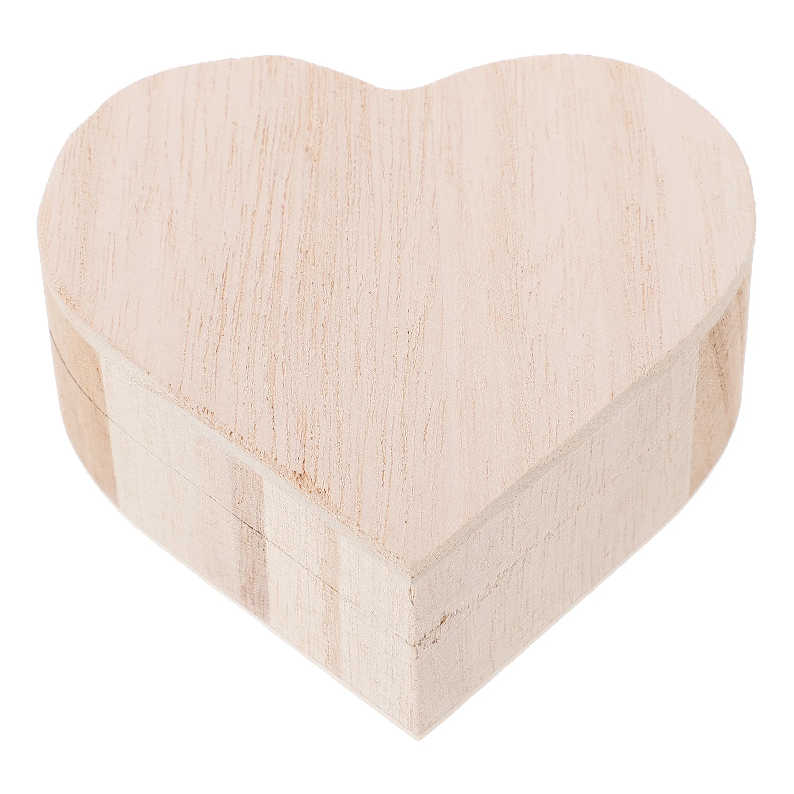 

Wooden Jewelry Box Organizer Storage Trinket Boxes for Women Heart Shaped Holder Bamboo Case