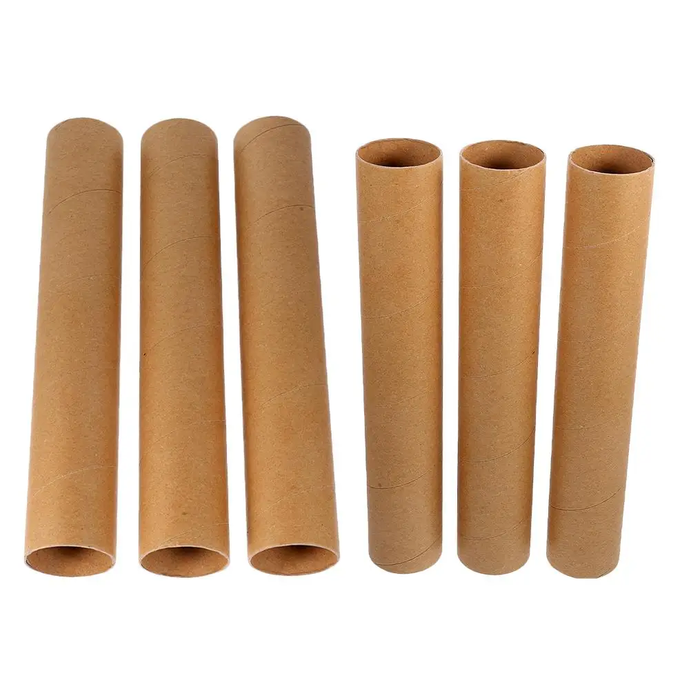 

6 Pcs Paper Tube Cardboard Tubes for Craft Decorative Paperboard Brown Poster