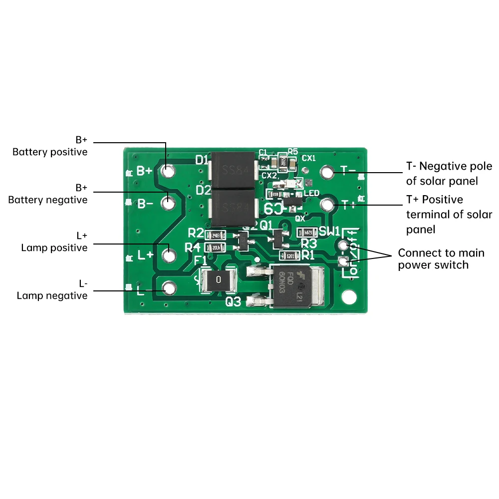 Solar Light Circuit Control Board 3.2V-15V Solar Controller Board Module Dusk-to-dawn Lighting for Road Stud Light Garden light
