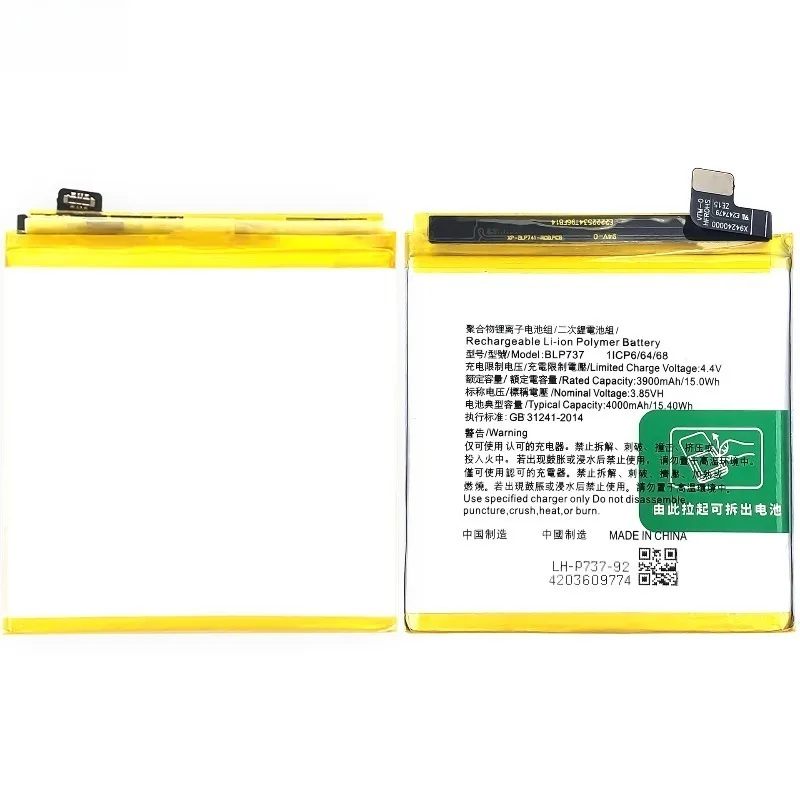 BLP737 3.85V 4000mAh Replacement Battery For OPPO Reno 2Z Reno 2F Phone Battery Brand New High Quality