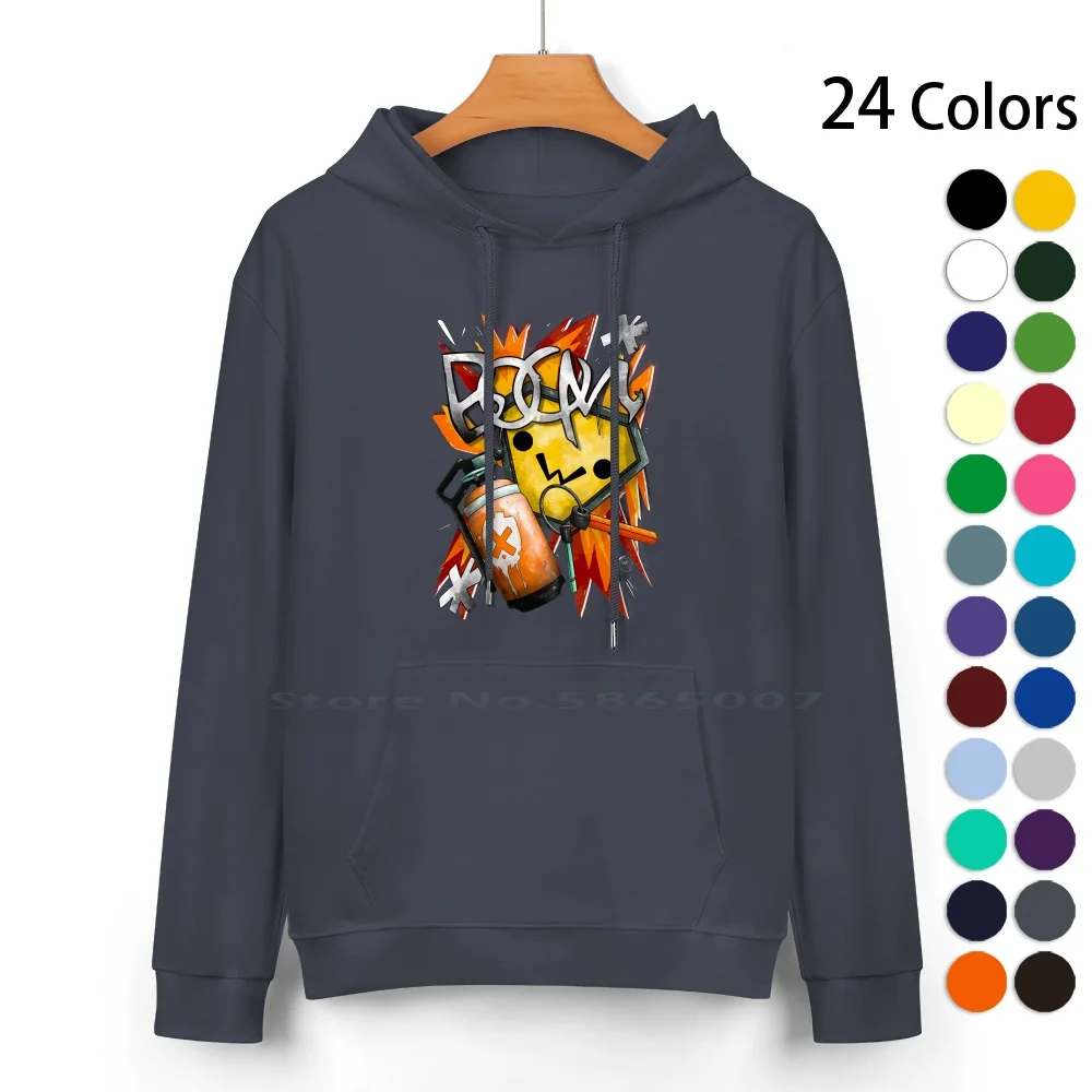 Boom Raze Pure Cotton Hoodie Sweater 24 Colors Raze Gaming Games Pc Computer Shooter Boom Character 100% Cotton Hooded