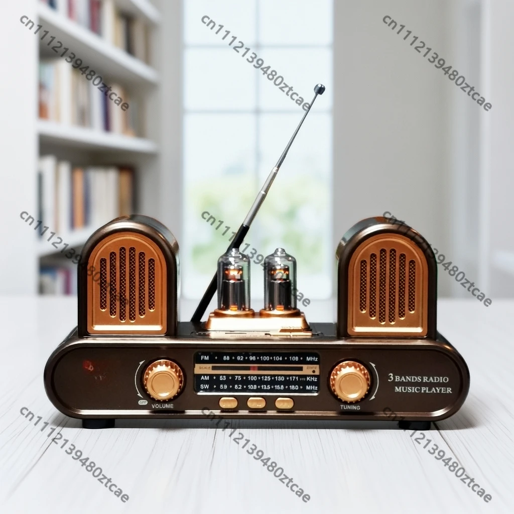 Stereo Dual Channel Radio FM AM SW Bluetooth Speaker Support Card Playback Audio