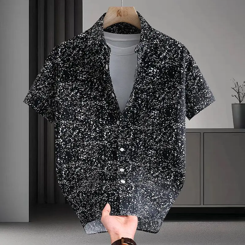 Neue Sommer Stil männer Licht Luxus kurzarm Floral Hemd männer High-end-Mode Marke kurzarm hemd