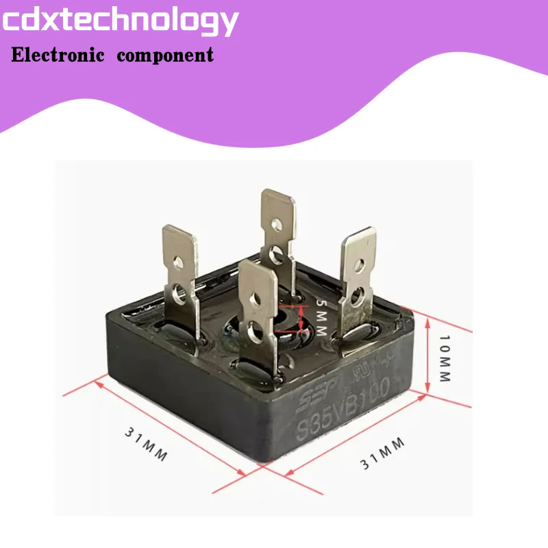 5pcs/lot Welding machine dedicated rectifier bridge S15/S25/S35/S50VB100-80-60 flat foot square reactor inverter accessories