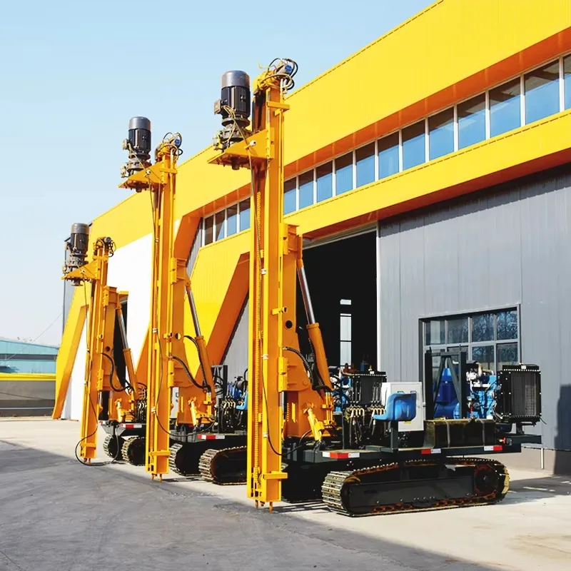 Hydraulic Photovoltaic Pile Driver High Performance Track System For Enhanced Stability During Ramming Cycle Process
