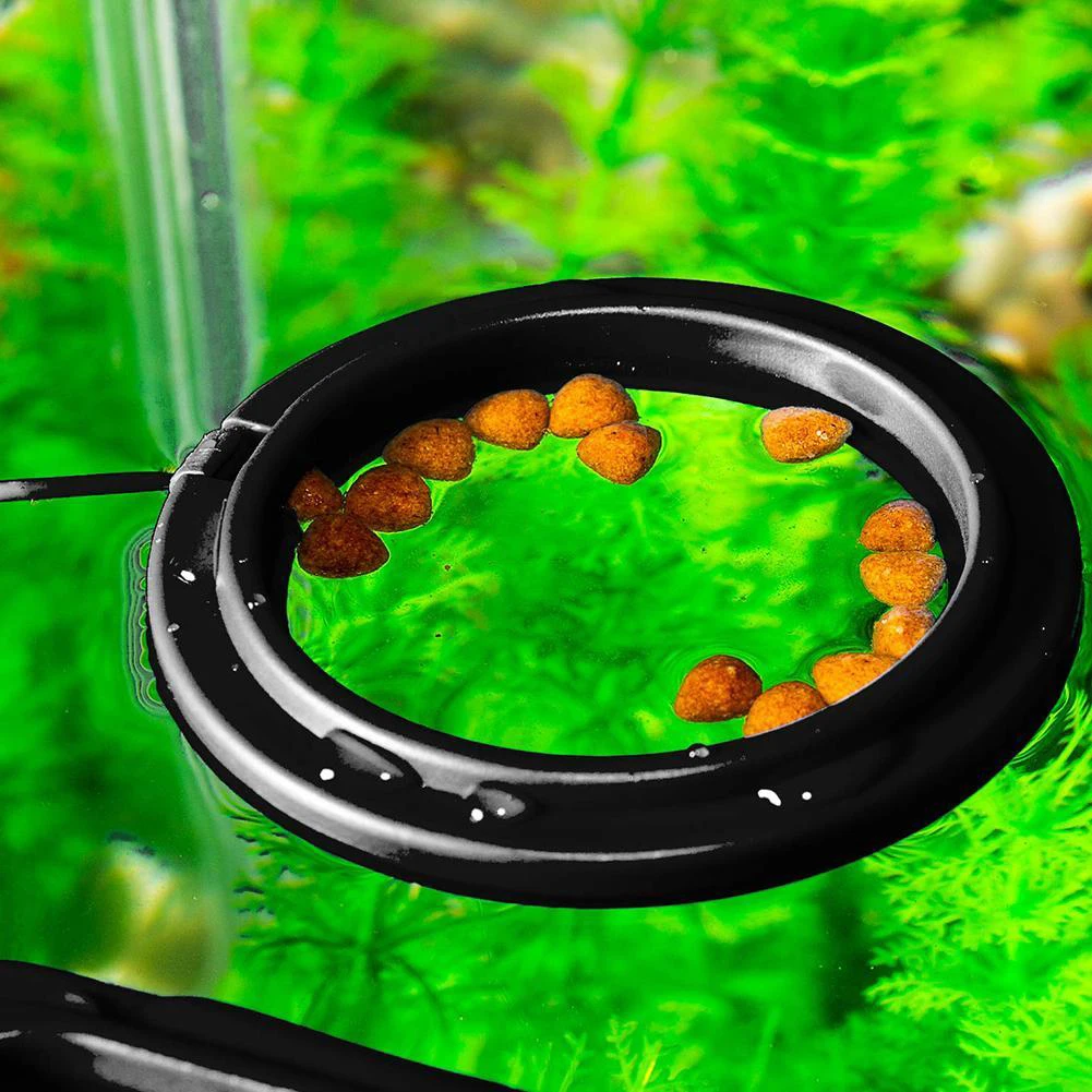 Fischfutter Fütterung quadratischen Ring Aquarium Aquarium Feeder für tropische Fischfutter Haustier Produkte Assistent einlagig schwarz