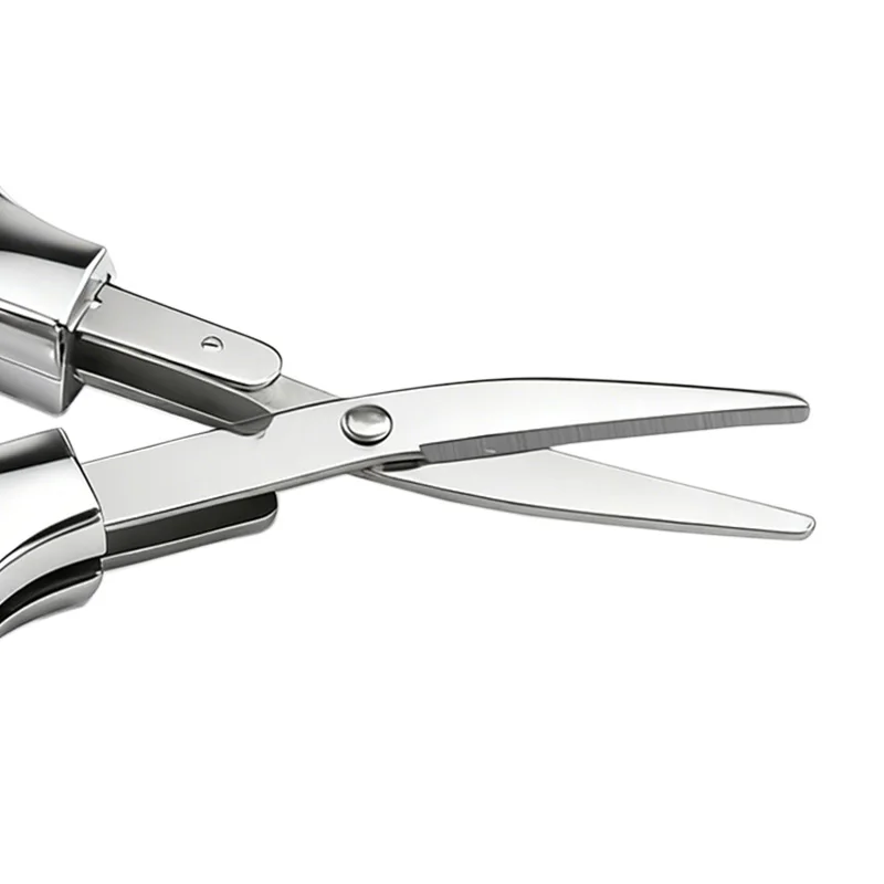 1pc Portable Folding 8-Shaped Small Scissors with Carbon Steel Blade for Easy Cutting Travel Folding Scissors