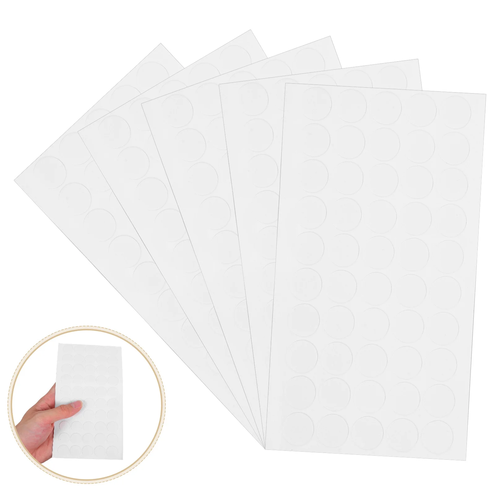 

600Pcs Transparent Double Sided Sticky Dots 0.6 Inch Clear Acrylic Adhesive Pads Reusable No Trace for Posters Balloons Notes