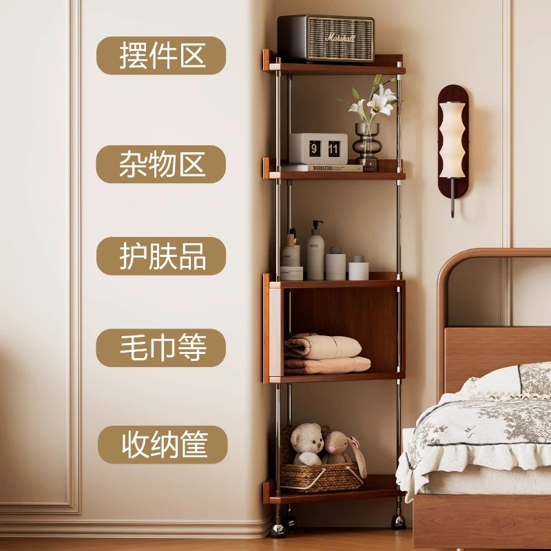 Solid wood corner rack Floor DIY corner display Triangle cabinet Corner cabinet Storage rack Storage cabinet
