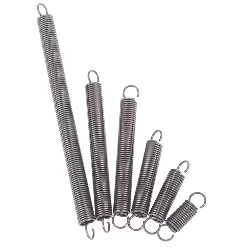 1PC High Quality Extension Tension Spring Springs Steel Hook Expansion Spring Wire Dia 1.0mm Hardware Accessories