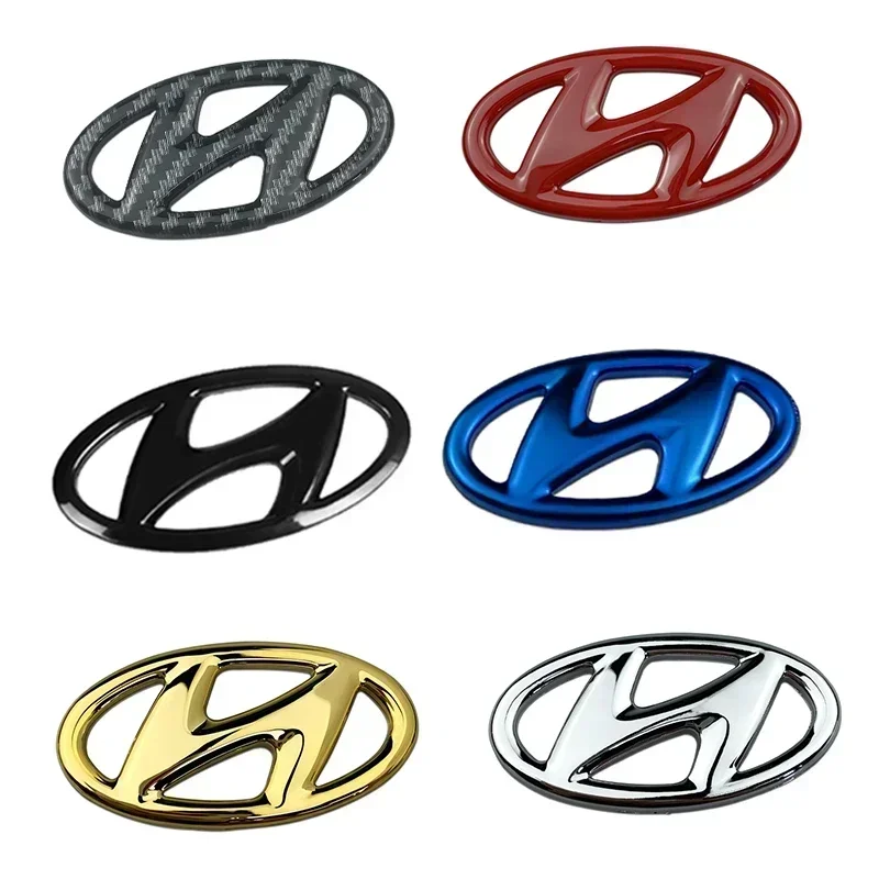 Autocollant de voiture ABS, Badge emblème de volant pour Hyundai Tucson IX35 I20 I40 Kona Sonata Azera Santa Fe Genesis Elantra Accent