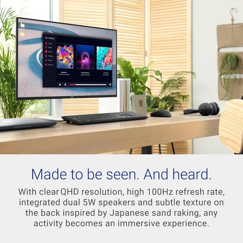 S2725DS Monitor - 27 Inch, QHD (2560x1440) Display, 100Hz refresh rate, 1500:1 contrast ratio, TÜV Rheinland Eye comfort 4 Star