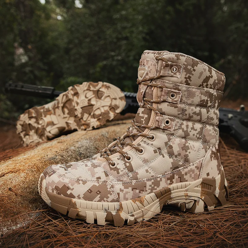 Camouflage Men's Work Boots Outdoor Men's Hiking Sports Shoes Male Tactical Boots