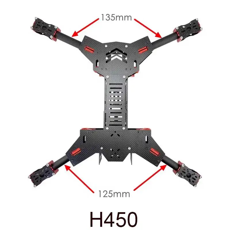 H450 / H680 Carbon Fiber Folding FPV Alien Quadcopter Aircraft H4 Frame Kit
