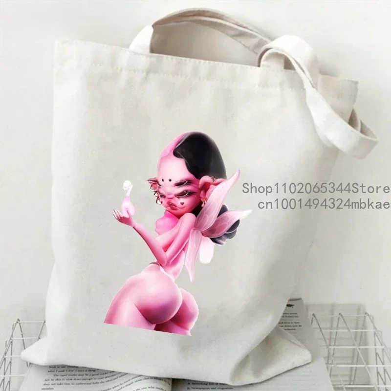 Melanie Martinez Canvas Tote Bag Women Man Music Album Shoulder Bag Student Melanie Martinez Portals Tour Teen Handbag Side Bag