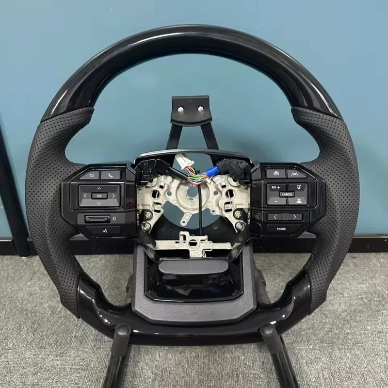 Customized Carbon Fiber Leather Car Steering Wheel For Toyota GT 86 Prado 120 150 Camry Land Cruiser Corolla Steering Wheel view 2