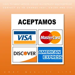 Aceptamos WE Accept Credit Cards Sign Payment Method Sticker for Texi Truck Business Store Shop Window Decal Personalization