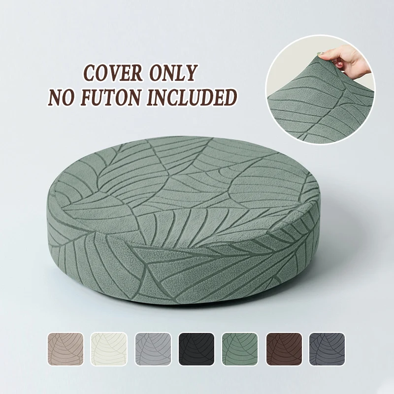 Nordischer Stil Runder Sitzkissenbezug Elastischer Jacquard-Stuhlbezug Bodenkissenhülle Futon-Tatami-Kissenhülle für Wohnzimmer