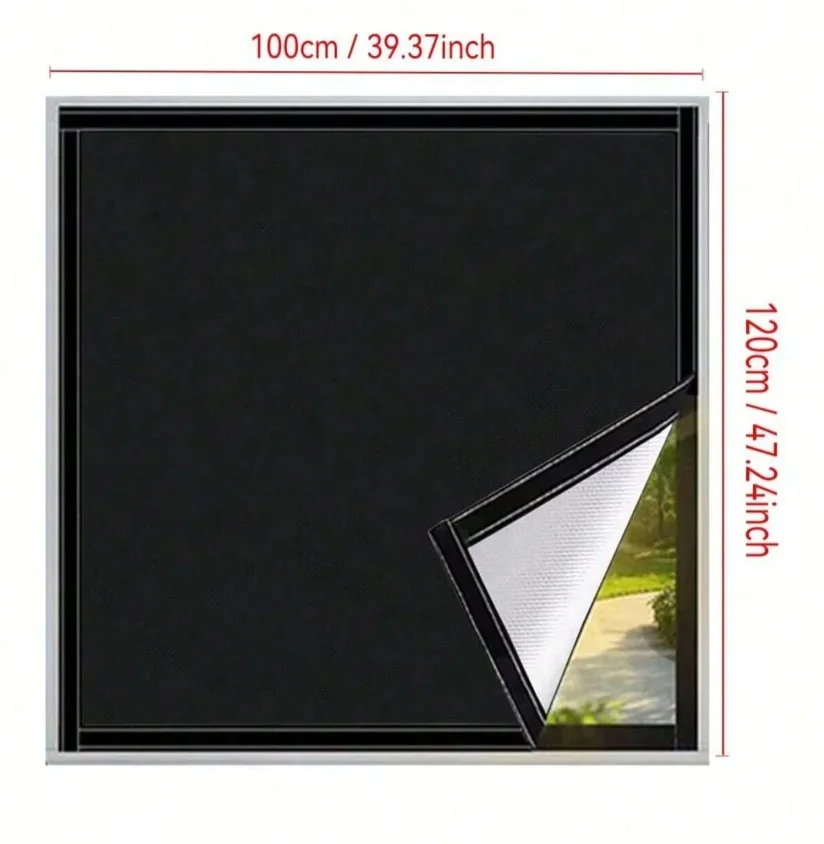 100% Opaque Self-Adhesive Sunshades Reusable Elegant Minimalist Bedroom Window Covering Privacy Protection for Home Decor