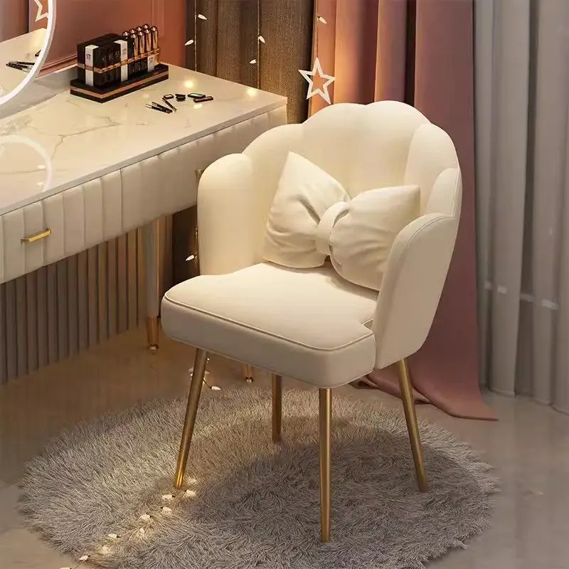 

[Stable and not shaking] Makeup chair household girls bedroom petal chair backrest light luxury desk
