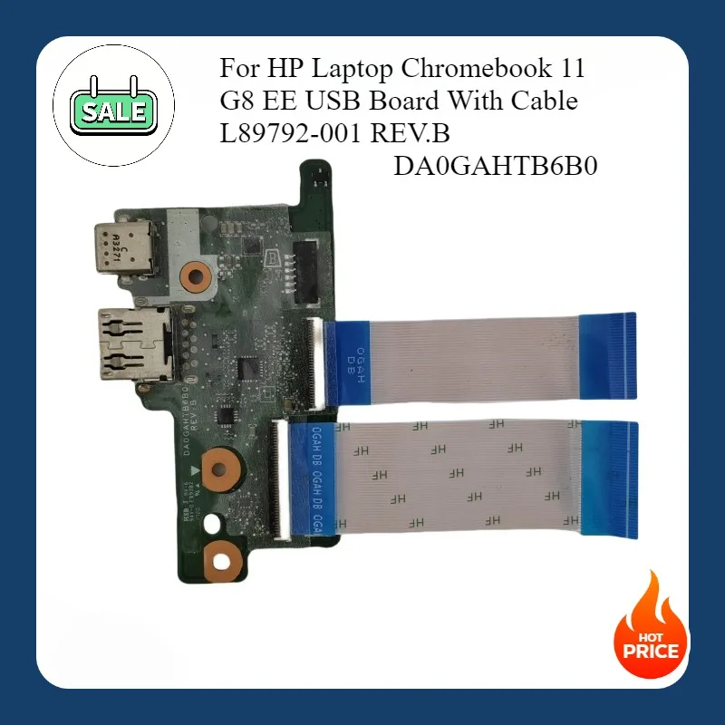 

For HP Laptop Chromebook 11 G8 EE USB Board With Cable DA0GAHTB6B0 Pc Notebook Daughterboard Line Full Test Working