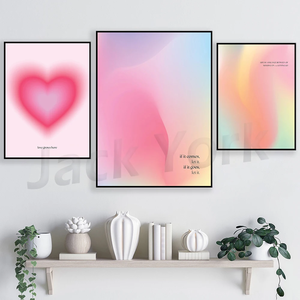 Quote Poster Manifest Print Gradient Print Aura Poster Spiritual Wall Art Quote Print Affirmation Wall Art Aura Print