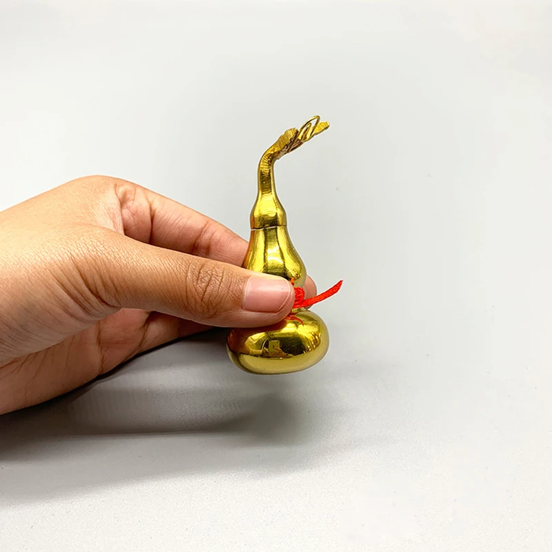 Pure Copper Gourd Ornaments Gossip Copper Traditional Chinese Feng Shui Gourd Home Decor Crafts Good Luck Wealth Gourd Pendant