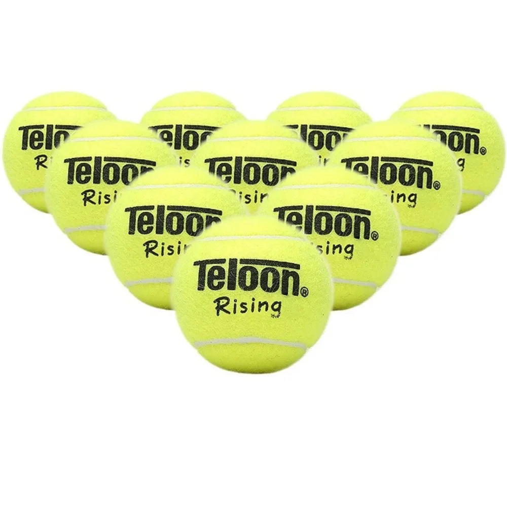 

6Pcs Teloon Tennis Balls Rising Good Bounce for Advanced Player Amateur Competition Practice Training Wool Tennis Ball