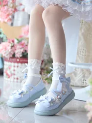 Bobo Shoes Milk Bunny Rabbit Original Lolita Small Leather Big Head Thick Sole Japanese Cute Soft Girl Student JK Single Shoe