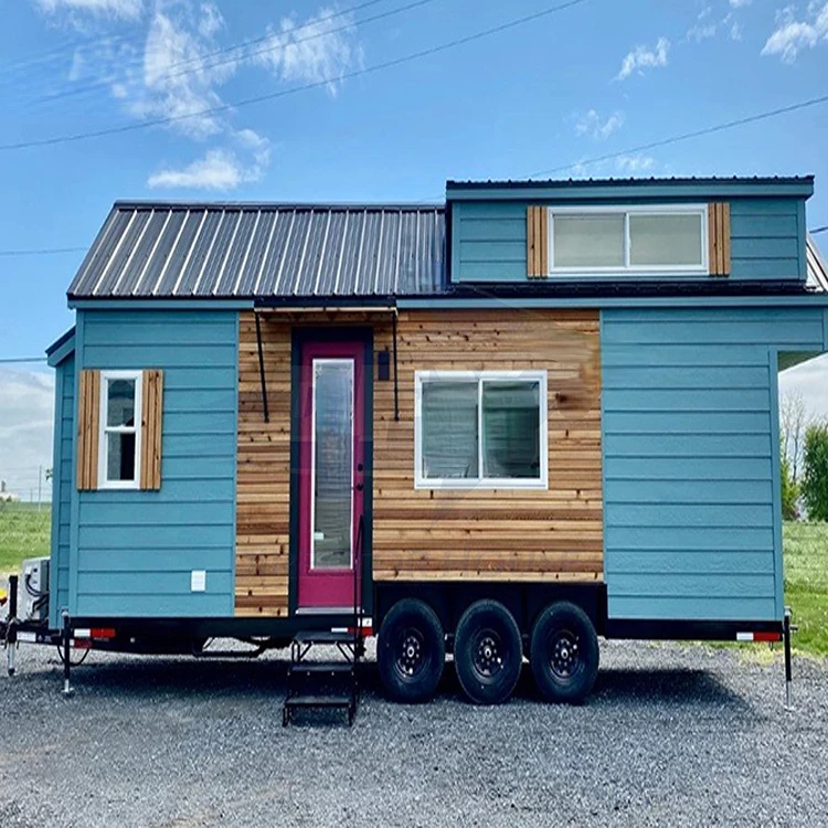 portable tiny house on wheels 2 bedroom with bathroom tub and shower