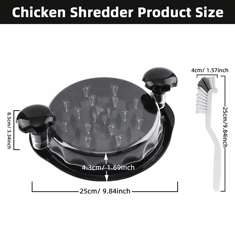 1PC Chicken Shredder Tool Meat Breast Shredding Separation Mincing Grinder Machine With Lid For Shredding Chicken Pulled Beef