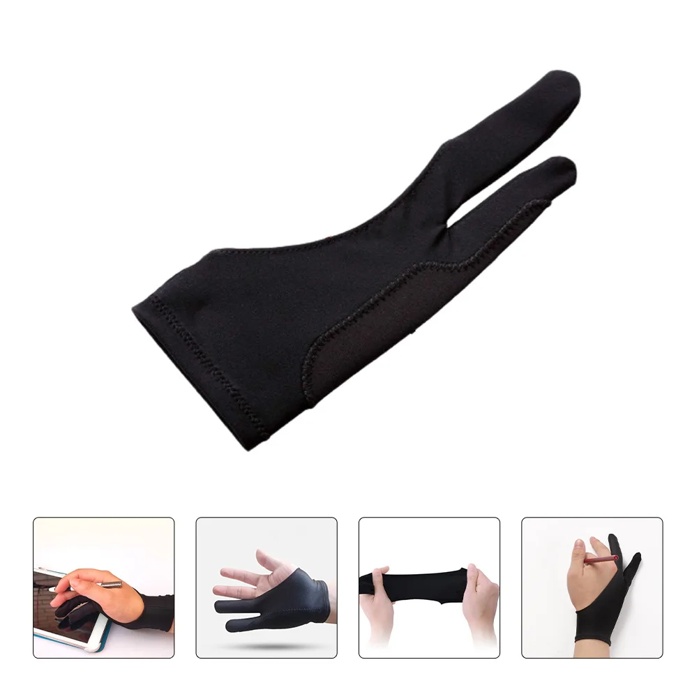 

6 шт., перчатки с двумя пальцами, перчатки для рисования планшетов для цифрового рисования, анти-манда, художник, левая и правая рука