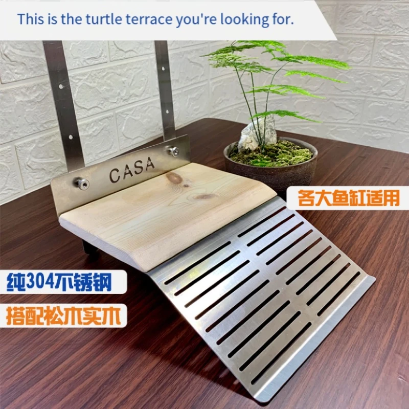 

Stainless steel platform 304 rust-proof solid wood turtle platform, climbing platform
