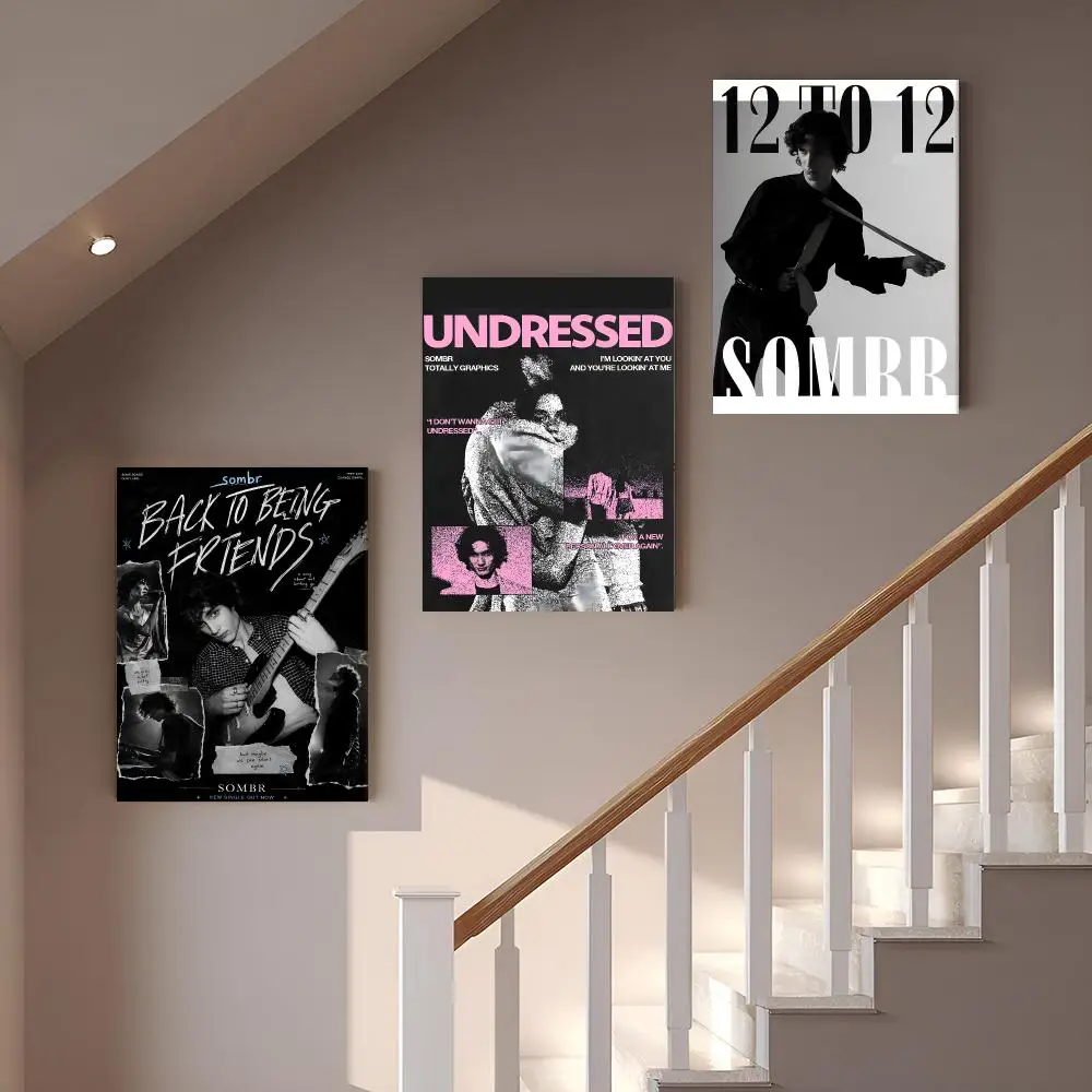 Singer S-sombr Framed Wall Painting Modern Framed Canvas Wall Art Print Home Decoration Poster Living Room