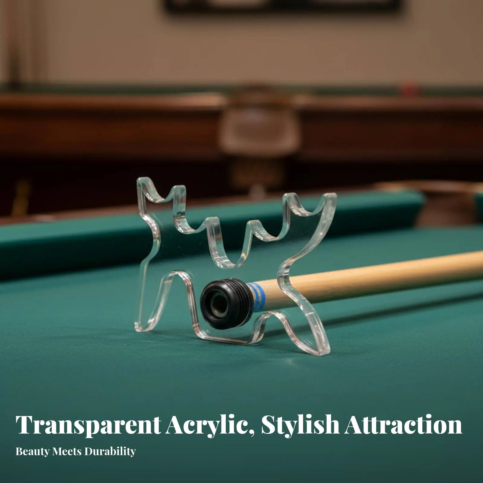 

Branched Pool Bridge Head Lightweight Transparent Pool Stick Holder Billiards Accessory