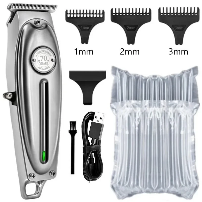 Kemei KM-1949 Gold cutter barber scissors Professional Rechargeable Haircut Machine Men's Hair Clipper Kemei image 3