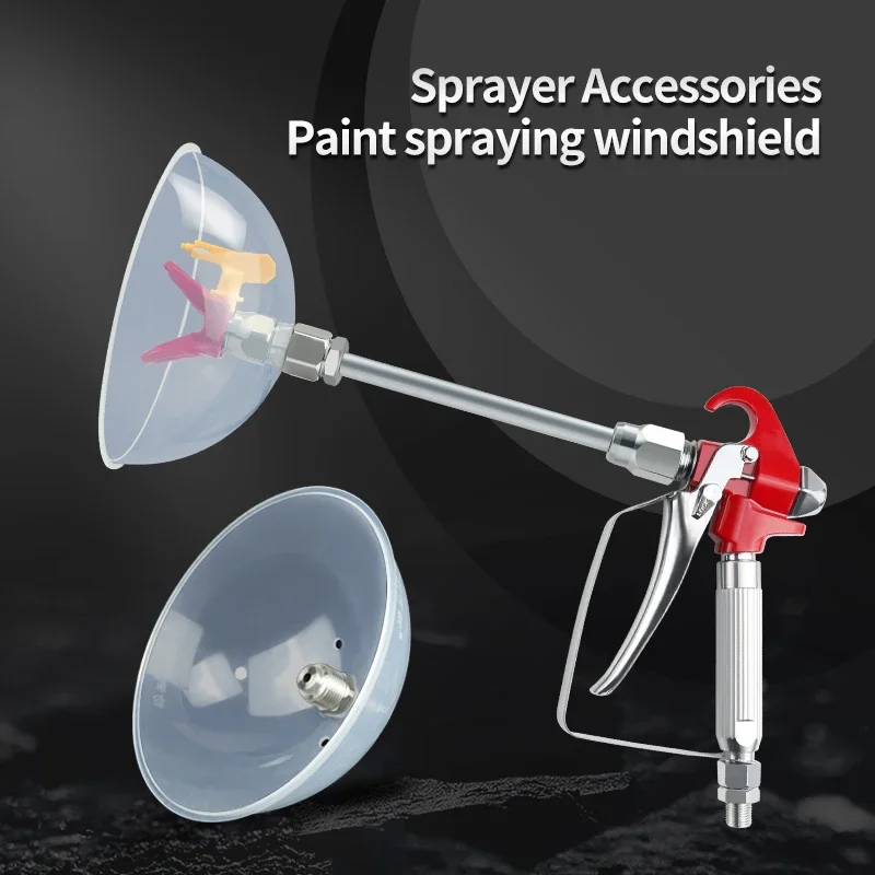 Airless spray gun connector windproof and splash proof circular shield 10 inch extension rod Airless spray nozzle shield 517 tip