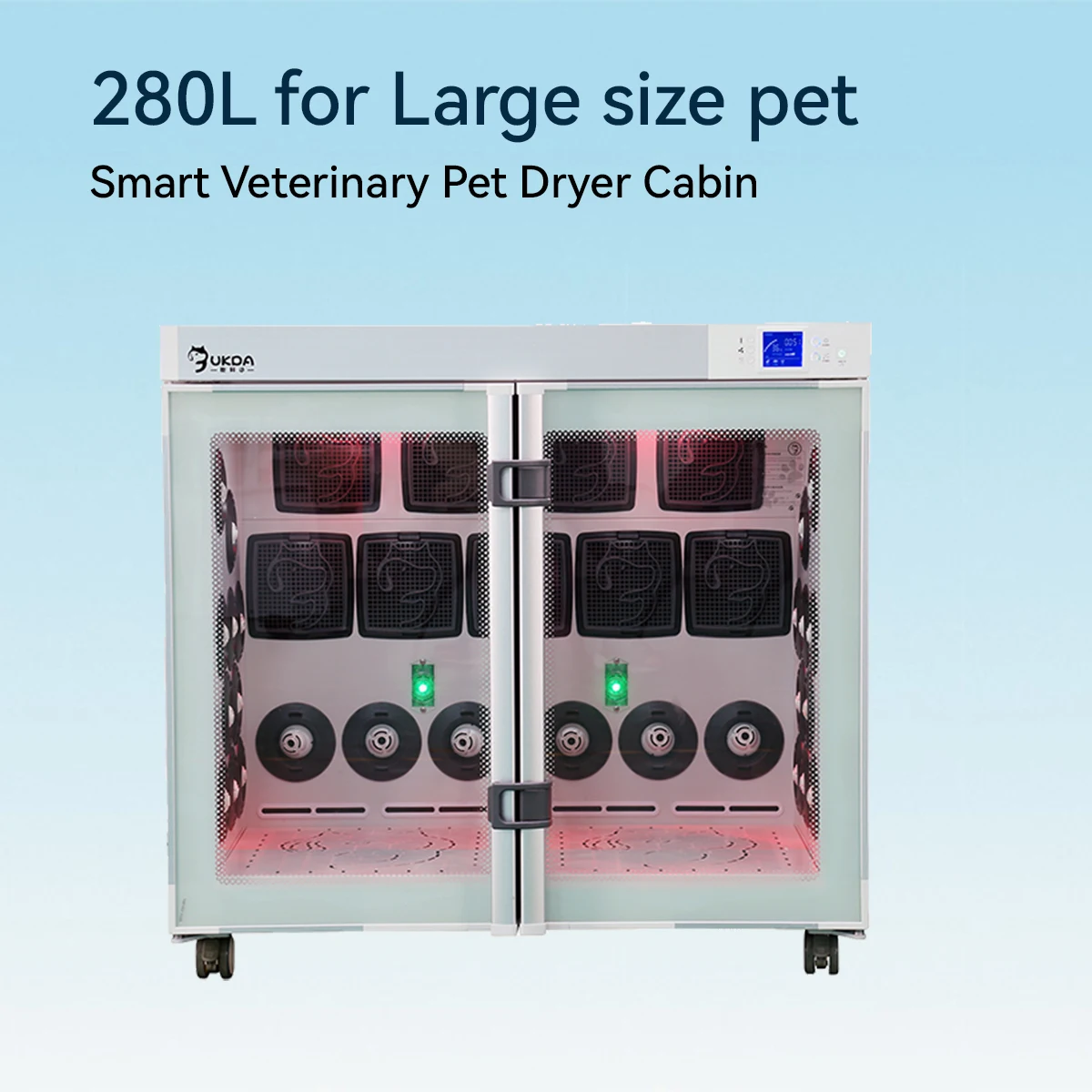 UKDA U1S 280L Large Space Veterinary Intelligent Cabinet Dryer