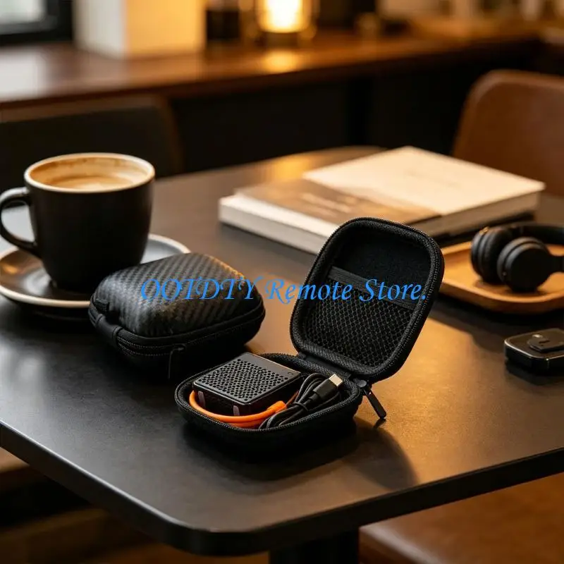  Day To Day Speaker Carry Case with Hard Shell Build, Net Pocket, Desk Storage Use, School Bag Carry, and Daily Hold view 2