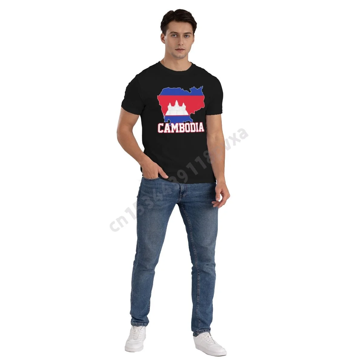 Cambodia Flag Cambodian Country Map IT\'S IN MY DNA Men Women T-shirt Boys Tees T Shirt Hip Hop Tshirts XS-5XL 100% Cotton