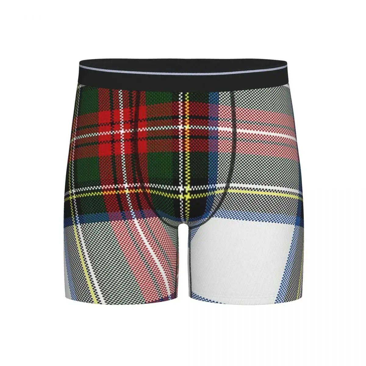 

Long Boxer Underpants Shorts Clan Stewart Dress Tartan Plaid Pattern Panties Male Ventilate Underwear for Homme Man Boyfriend