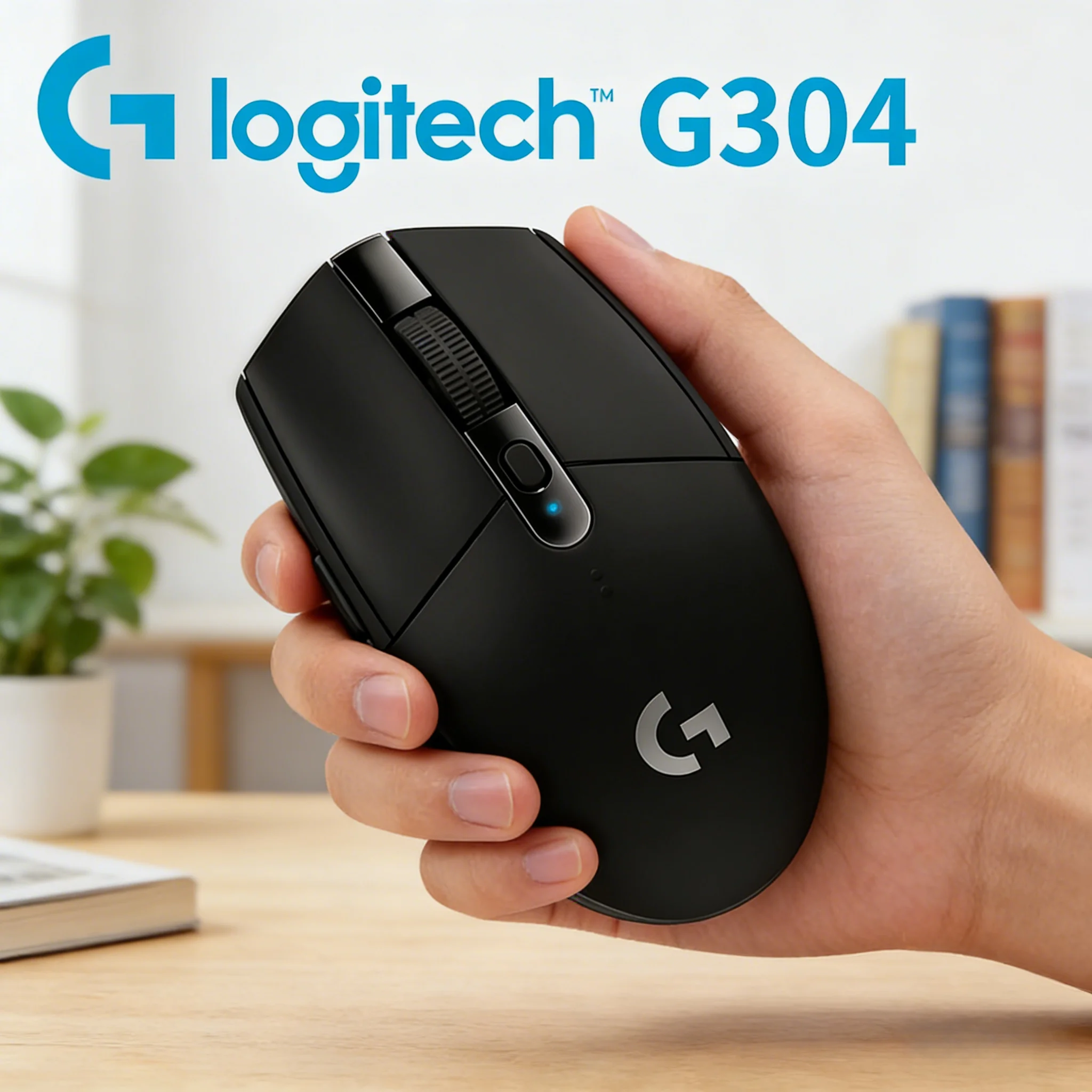 

Беспроводная игровая мышь Logitech G304, 99 г, легкая, с низкой задержкой 1 мс, сенсор LIGHTSPEED HERO, встроенная память для ПК и ноутбуков