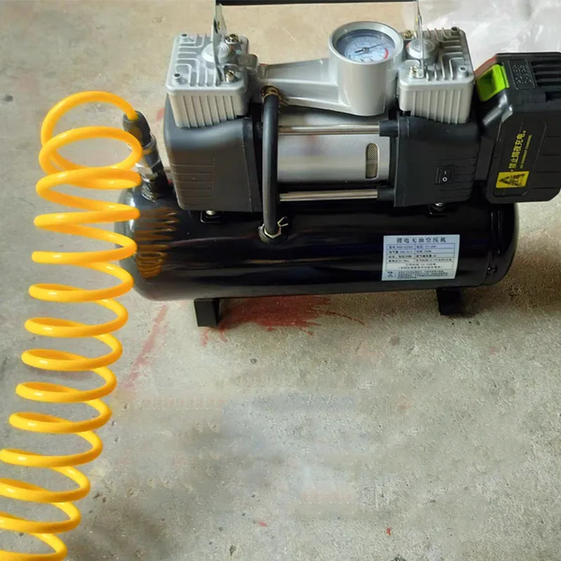 

Портативный небольшой воздушный компрессор, безмасляный бесшумный воздушный насос, мини-насос для накачивания шин автомобиля, воздушный резервуар для покраски автомобилей