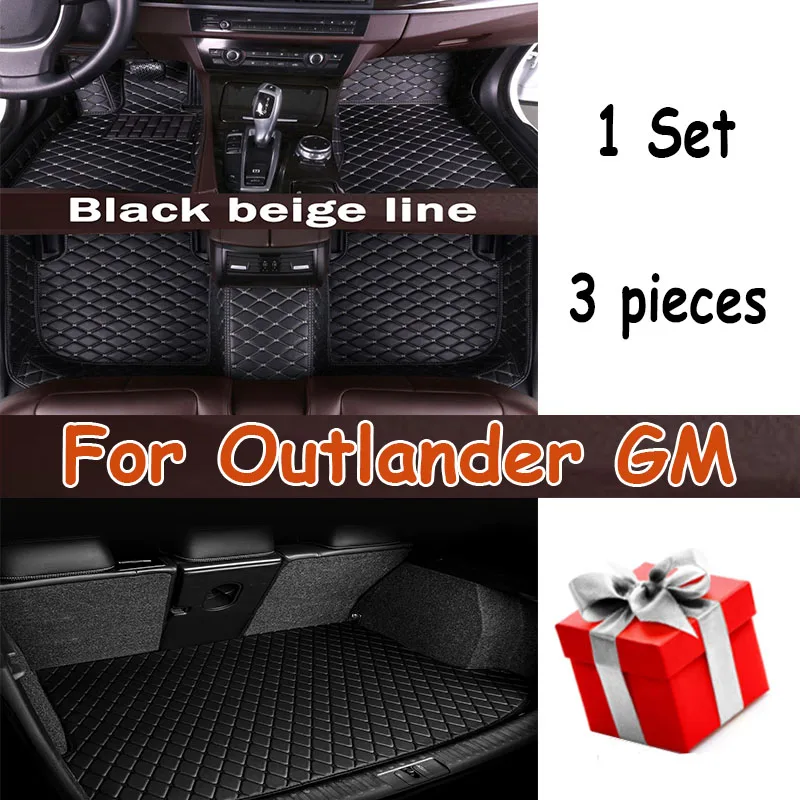 

Non-hybrid Vehicle Car Floor Mat For Mitsubishi Outlander GM 2022 2023 5seat Leather Pads Car Mats Alfombrillas Car Accessories