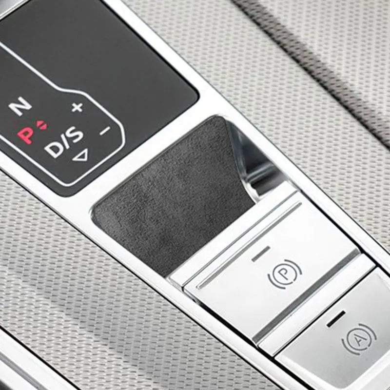 For Audi C8 A6 A6L A7 A7L  (2019-2023) Car Handbrake Button Knob Trim Sticker Made of Alcantara Car Interior Tuning Accessories