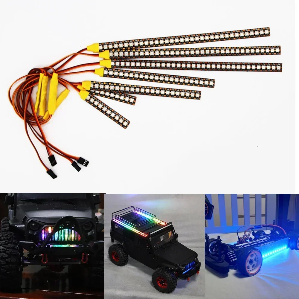 โครงรถดริฟท์อุปกรณ์แต่งรถ RC LED ทำให้ตาพร่าไฟโคมไฟสำหรับ1/10 1/8 trxs Trx4 TRX-4 D90 SCX10แนวแกน D110