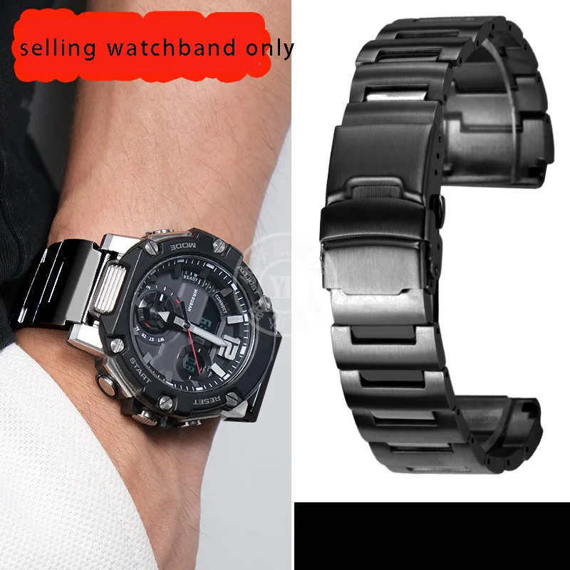 Stainless steel wristband for Casio G-SHOCK 5631 GST-B300 watch modification with stainless steel strap accessories