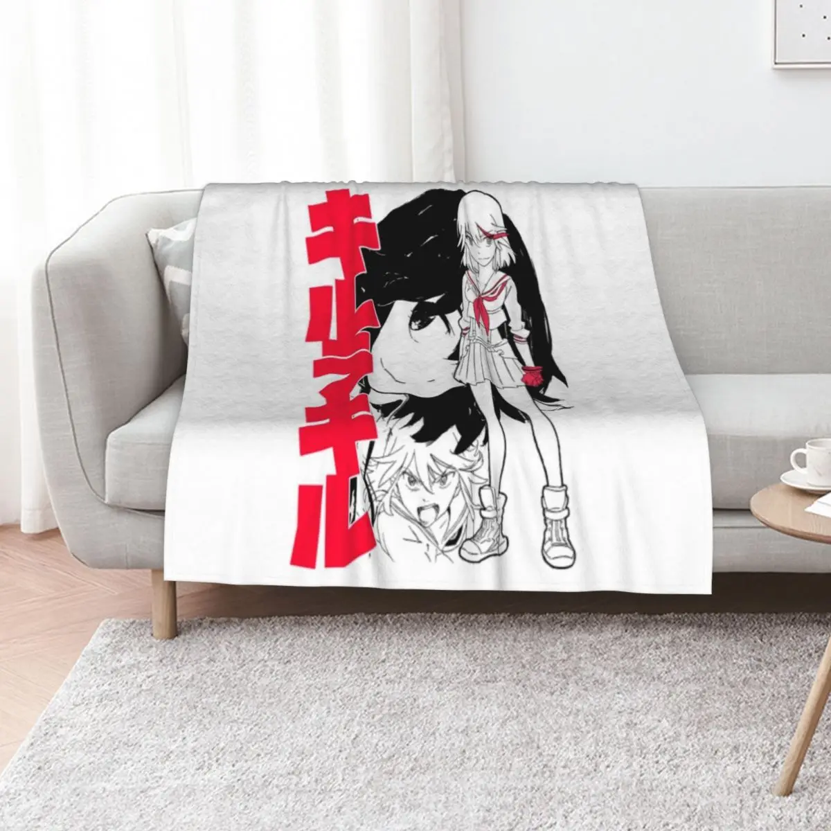 Kill La Kill T-ShirtRyu Ko! (black) Throw Blanket Polar Sofas christmas decoration Kid'S Shaggy Blankets